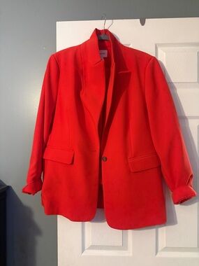 Nine West Red Single-Button Suit